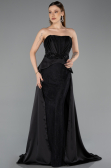 Long Black Dantelle Evening Dress ABU5615
