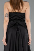 Long Black Dantelle Evening Dress ABU5615
