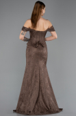 Long Brown Dantelle Evening Dress ABU5609