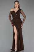 Long Brown Dantelle Evening Dress ABU5618