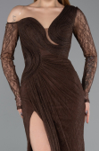 Long Brown Dantelle Evening Dress ABU5618