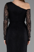 Long Black Dantelle Evening Dress ABU5618