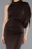 Midi Brown Party Dress ABK2507