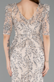 Long Beige Scaly Evening Dress ABU5621
