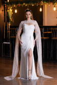 Long White Dantelle Evening Dress ABU5614