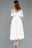 Midi White Party Dress ABK2523
