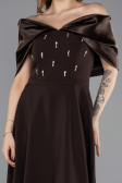 Midi Brown Party Dress ABK2523