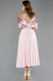 Midi Powder Color Party Dress ABK2523