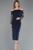 Midi Navy Blue Cocktail Dress ABK2522