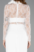 Midi White Dantelle Cocktail Dress ABK2513