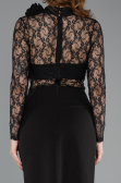 Midi Black Dantelle Cocktail Dress ABK2513