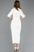 Midi White Party Dress ABK2517