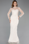Long Beige Beaded Evening Dress ABU5638