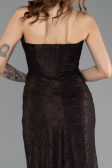 Long Brown Laced Evening Dress ABU5642