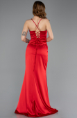 Long Red Satin Prom Gown ABU5646