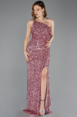 Long Powder Color Scaly Evening Dress ABU5647