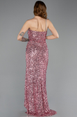 Long Powder Color Scaly Evening Dress ABU5647