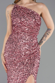 Long Powder Color Scaly Evening Dress ABU5647