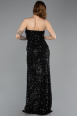 Long Black Scaly Evening Dress ABU5647