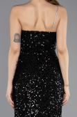 Long Black Scaly Evening Dress ABU5647