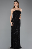 Long Black Beaded Evening Dress ABU5652