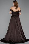 Brown Long Beaded Evening Dress ABU5542