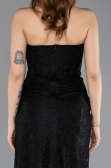 Long Black Laced Evening Dress ABU5642