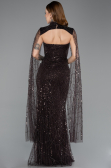 Long Brown Beaded Evening Dress ABU5652