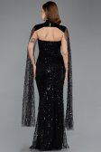 Long Black Beaded Evening Dress ABU5652