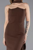 Long Brown Mermaid Evening Gown ABU5627