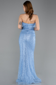 Long Indigo File Evening Dress ABU5636