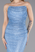 Long Indigo File Evening Dress ABU5636