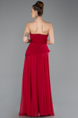 Long Koyu Fuşya Chiffon Evening Dress ABU5681