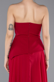 Long Koyu Fuşya Chiffon Evening Dress ABU5681