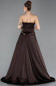 Long Brown Satin Evening Dress ABU5684