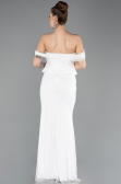 Long White Dantelle Mermaid Prom Dress ABU5685