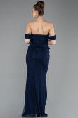 Long Navy Blue Dantelle Mermaid Prom Dress ABU5685