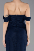 Long Navy Blue Dantelle Mermaid Prom Dress ABU5685