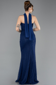 Long Navy Blue Dantelle Evening Dress ABU5686