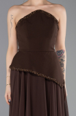 Long Brown Chiffon Evening Dress ABU5681