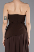 Long Brown Chiffon Evening Dress ABU5681