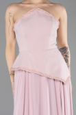 Long Powder Color Chiffon Evening Dress ABU5681