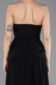 Long Black Chiffon Evening Dress ABU5681