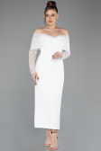 Midi White Cocktail Dress ABK2533
