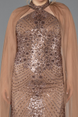 Long Copper Plus Size Engagement Dress ABU5596
