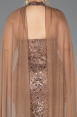 Long Copper Plus Size Engagement Dress ABU5596