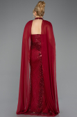 Long Burgundy Plus Size Engagement Dress ABU5596