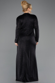 Long Black Plus Size Hijab Dress ABU5502