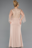 Long Gold Chiffon Plus Size Evening Dress ABU5624