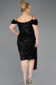 Midi Black Plus Size Cocktail Dress ABK2534